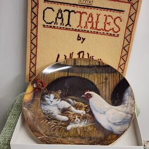 VTG Schmid Cat Tales Plate Right Church Wrong Pew Lowell Davis 1982 COA
